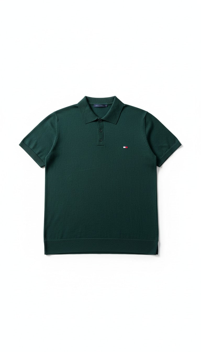 T*mmy Yeşil Triko Polo Yaka