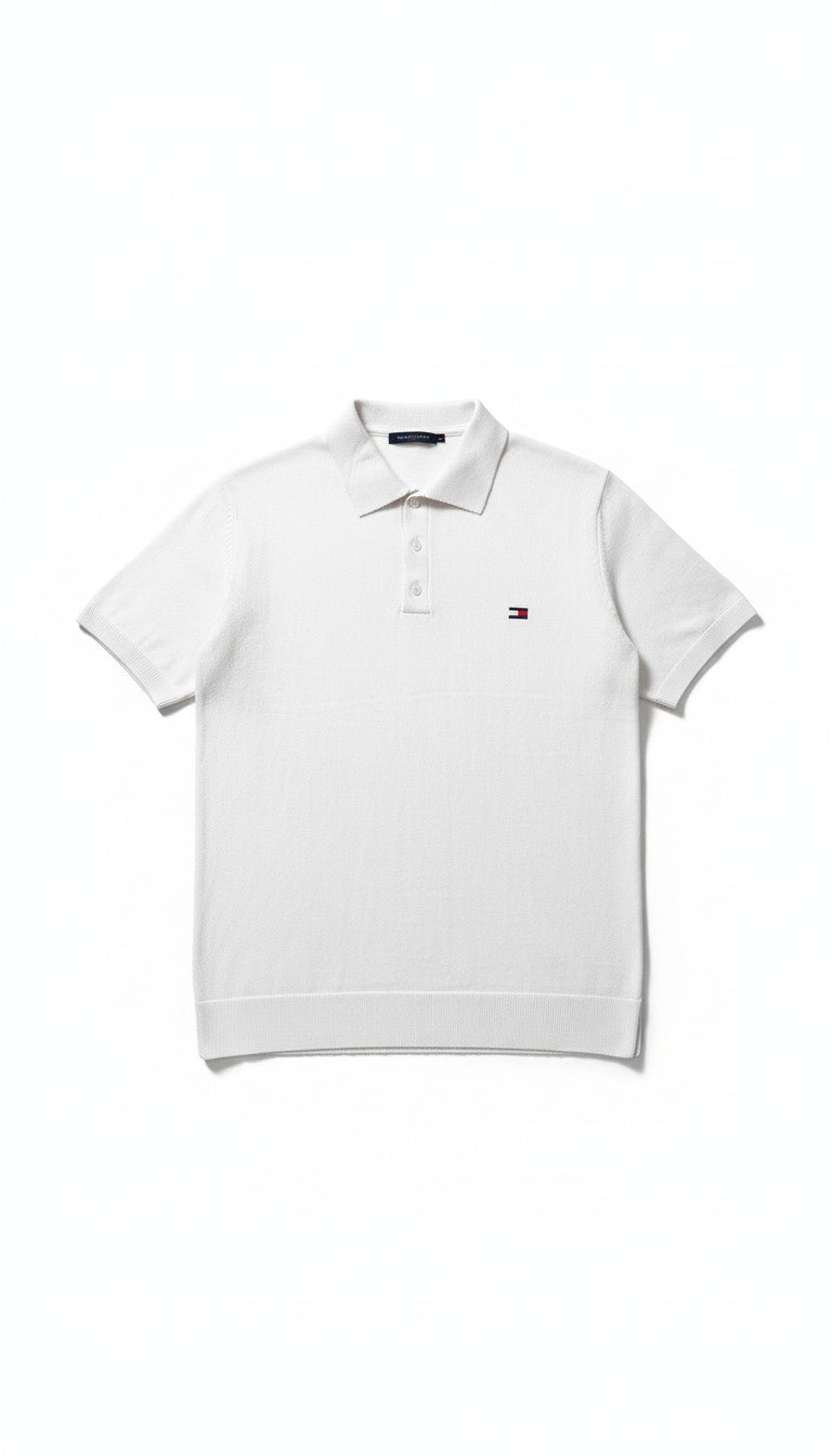 T*mmy Beyaz Triko Polo Yaka