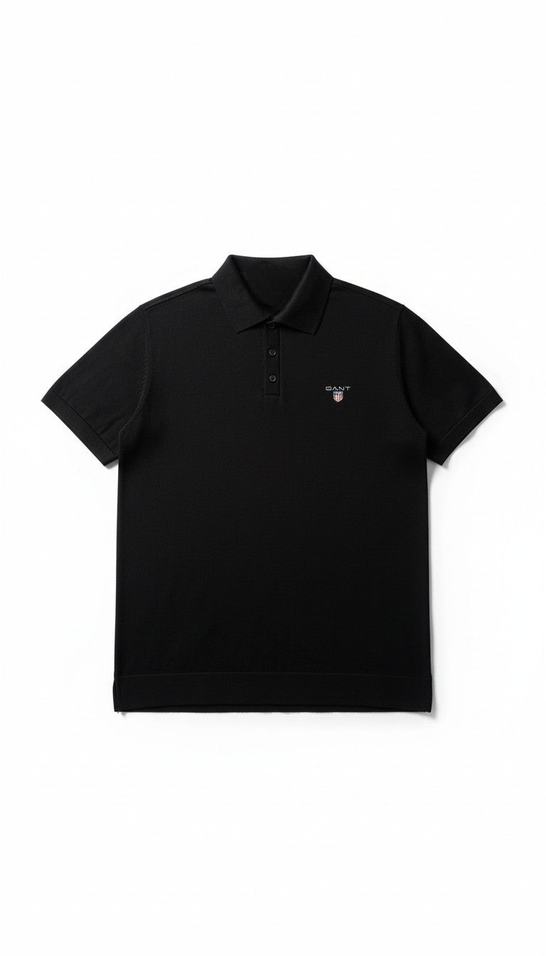 G*nt Siyah Triko Polo Yaka