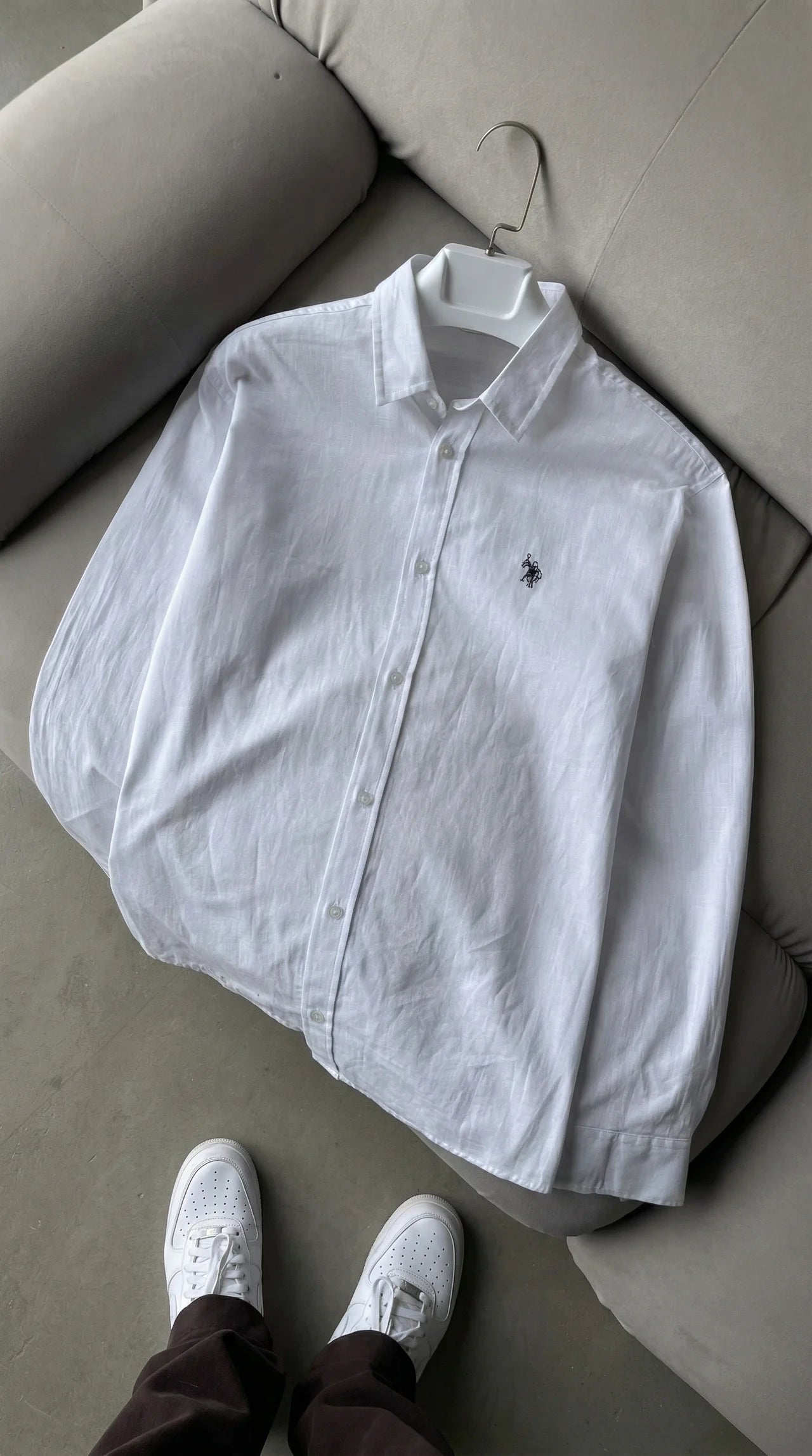 P*lo Beyaz Keten Gömlek