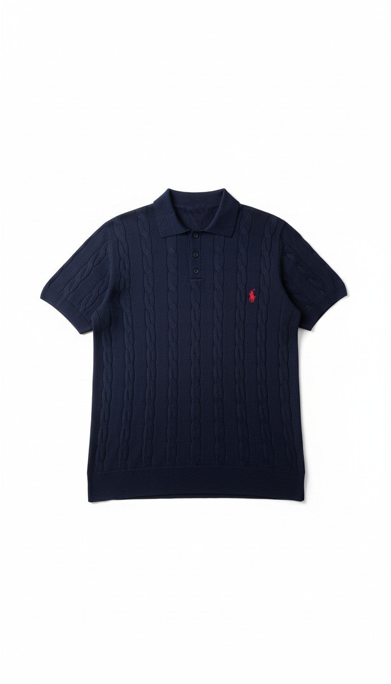 P*lo Lacivert Örme Triko Polo Yaka